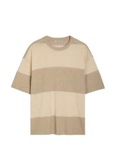Ymc You Must Create Striped T-shirt In Gold