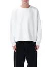 Ymc You Must Create White Crewneck Cotton Sweatshirt In White