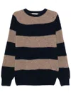 Ymc You Must Create Ymc Suedehead Striped Wool Jumper In Blue