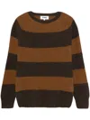Ymc You Must Create Ymc Stripes Shetland Sweater In Brown