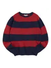 Ymc You Must Create Suedehead Striped Sweater In Multi