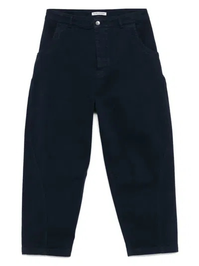 Ymc You Must Create Twisted Trousers In Blue
