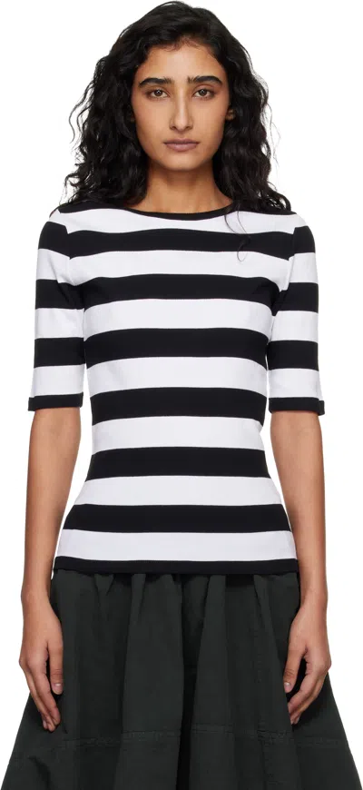 Ymc You Must Create White & Black Striped T-shirt