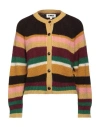 Ymc You Must Create Woman Cardigan Ocher Size L Polyacrylic, Polyamide, Wool, Mohair Wool In Yellow