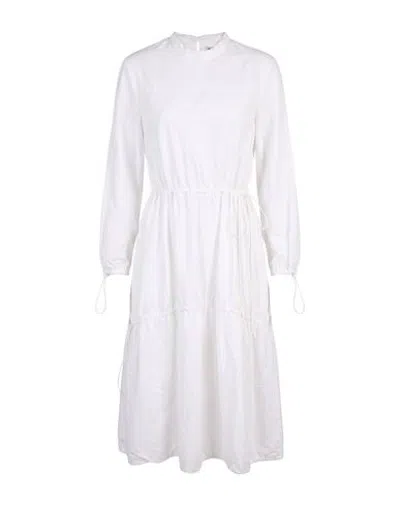 Ymc You Must Create Woman Maxi Dress White Size Xs Cotton, Linen