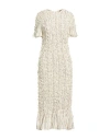 Ymc You Must Create Woman Midi Dress Off White Size M Cotton In Multi