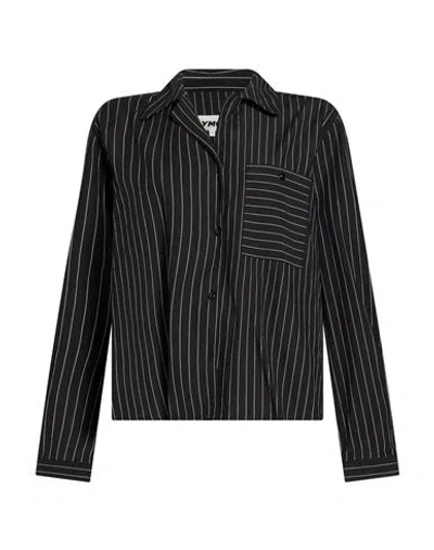Ymc You Must Create Woman Shirt Charcoal Size Xs Cotton, Linen, Ramie In Black