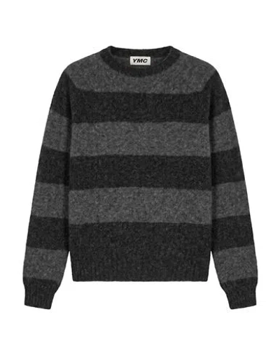 Ymc You Must Create Woman Sweater Charcoal Size Xs Lambswool In Black