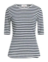Ymc You Must Create Woman T-shirt Midnight Blue Size L Organic Cotton In White