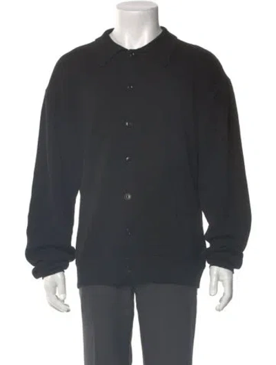 Pre-owned Ymc You Must Create Wool Crew Neck Cardigan In Gray