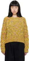 Ymc You Must Create Yellow Multi Pez Crew Jumper In 70-yellow Multi