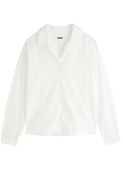 Ymc You Must Create Ymc Annie Pleated Cotton-poplin Shirt In White