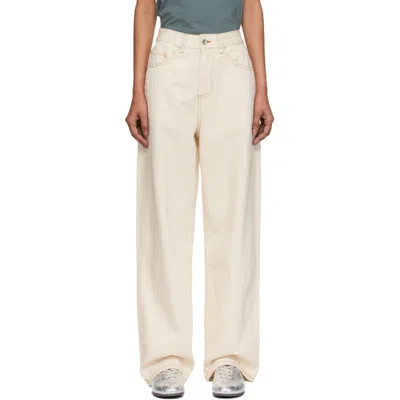 Ymc You Must Create Ymc Beige Earth Collection Silver Jeans In Neutral