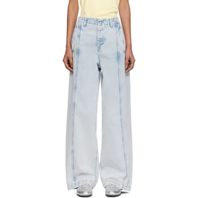 Ymc You Must Create Ymc Blue Displaced Seam Jeans