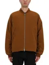 Ymc You Must Create Ribbed Cuff Jacket Featuring Side Pockets In Brown