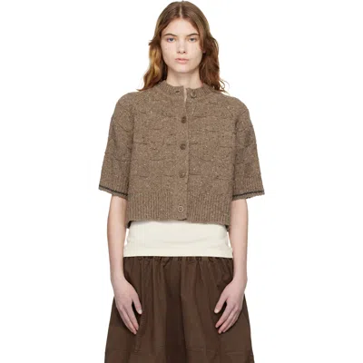 Ymc You Must Create Ymc Brown Kwai Knit Cardigan