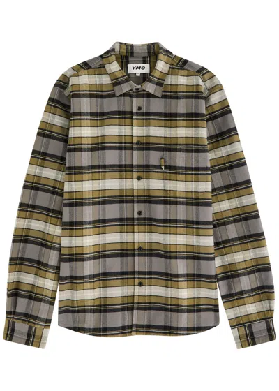 Ymc You Must Create Ymc Curtis Checked Cotton Shirt In Green
