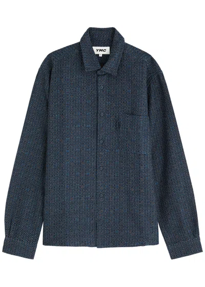 Ymc You Must Create Ymc Curtis Cotton-blend Jacquard Shirt In Navy