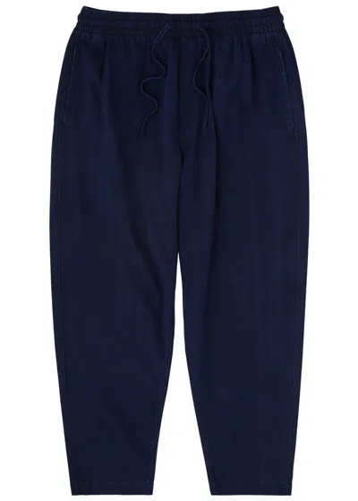 Ymc You Must Create Ymc Earth Alva Tapered Cotton Trousers In Navy