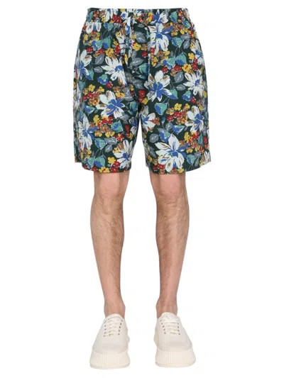 Ymc You Must Create Ymc Floral Print Bermudas For Men In Multi