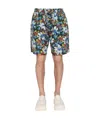 Ymc You Must Create Ymc Bermuda With Floral Print In Multicolor