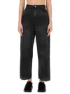 Ymc You Must Create Silver High-waisted Jeans In Black