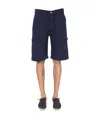 Ymc You Must Create Ymc Cotton Canvas Bermuda In Blue