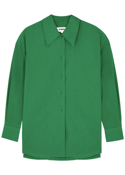 Ymc You Must Create Ymc Lena Cotton-poplin Shirt In Green