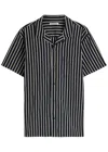 Ymc You Must Create Ymc Malick Striped Seersucker Shirt In Black