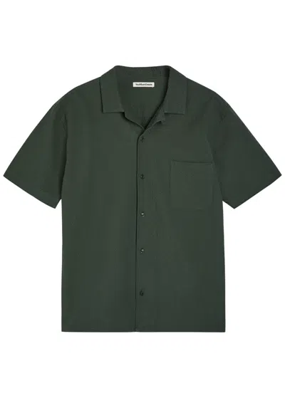 Ymc You Must Create Ymc Malick Textured Stretch-cotton Shirt In Green