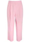 Ymc You Must Create Ymc Market Cropped Straight-leg Twill Trousers In Pink