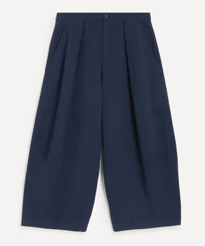 Ymc You Must Create Ymc Mens Deadbeat Wide-leg Trousers In Blue