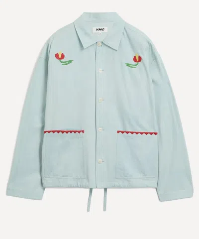 Ymc You Must Create Ymc Mens Floral Embroidered Pj Shirt