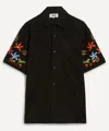 Ymc You Must Create Ymc Mens Idris Short-sleeve Embroidered Shirt