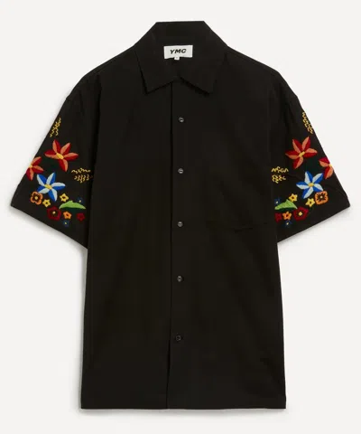 Ymc You Must Create Ymc Mens Idris Short-sleeve Embroidered Shirt