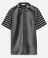 Ymc You Must Create Ymc Mens Malick Short-sleeve Striped Shirt In Gray