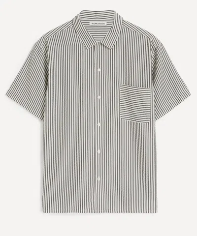Ymc You Must Create Ymc Mens Malick Striped Short-sleeve Shirt In Multi