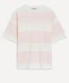 Ymc You Must Create Ymc Mens Pink Triple Stripe T-shirt In Pink