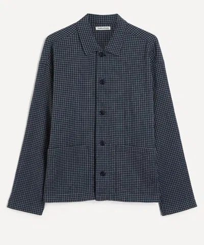 Ymc You Must Create Ymc Mens Pj Check Overshirt In Blue