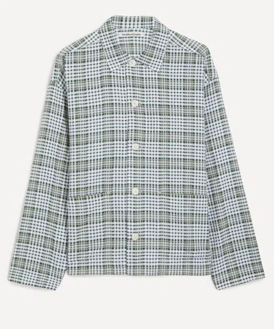 Ymc You Must Create Ymc Mens Pj Check Overshirt In Blue