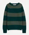Ymc You Must Create Ymc Mens Suedehead Stripe Crew-neck Jumper