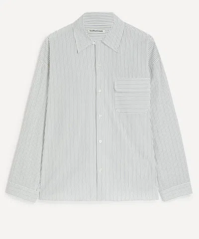 Ymc You Must Create Ymc Mens Wray Pinstripe Shirt In Blue