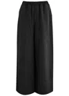 Ymc You Must Create Ymc Miners Striped Wide-leg Wool-blend Trousers In Grey