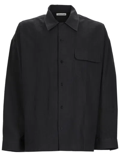 Ymc You Must Create Ymc Mini Charcoal Button-up Shirt For Men In Black