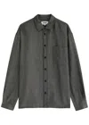 Ymc You Must Create Ymc Mitchum Striped Cotton-blend Shirt In Dark Grey