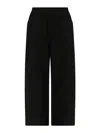 Ymc You Must Create Neutrals Envelope Wide Leg Cotton-linen Pants In Black