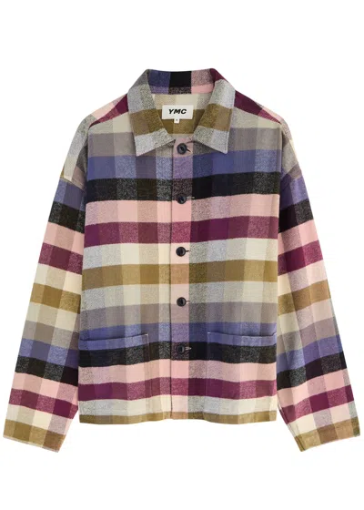 Ymc You Must Create Ymc Pj Checked Cotton-flannel Overshirt In Multicoloured 1