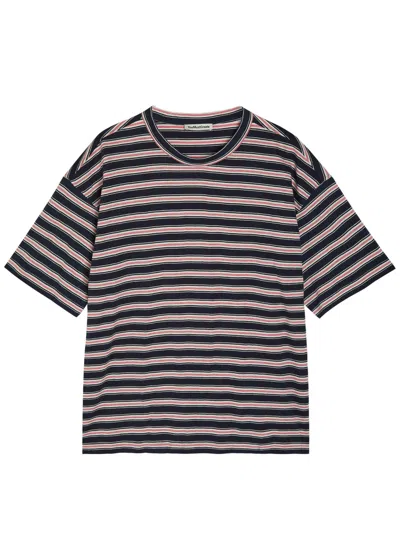 Ymc You Must Create Ymc Striped Cotton T-shirt In Blue