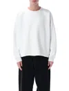 Ymc You Must Create White Crewneck Cotton Sweatshirt In White