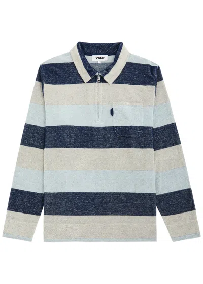 Ymc You Must Create Ymc Sugden Striped Terry Polo Shirt In Multicoloured